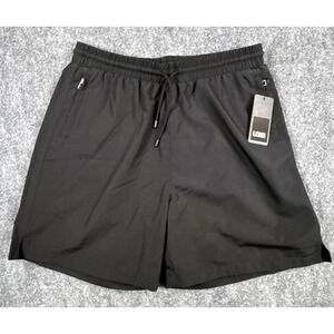 LCKR Jaxtyn Kids XL Black Active Athletic Shorts Side Zip Pockets NWT